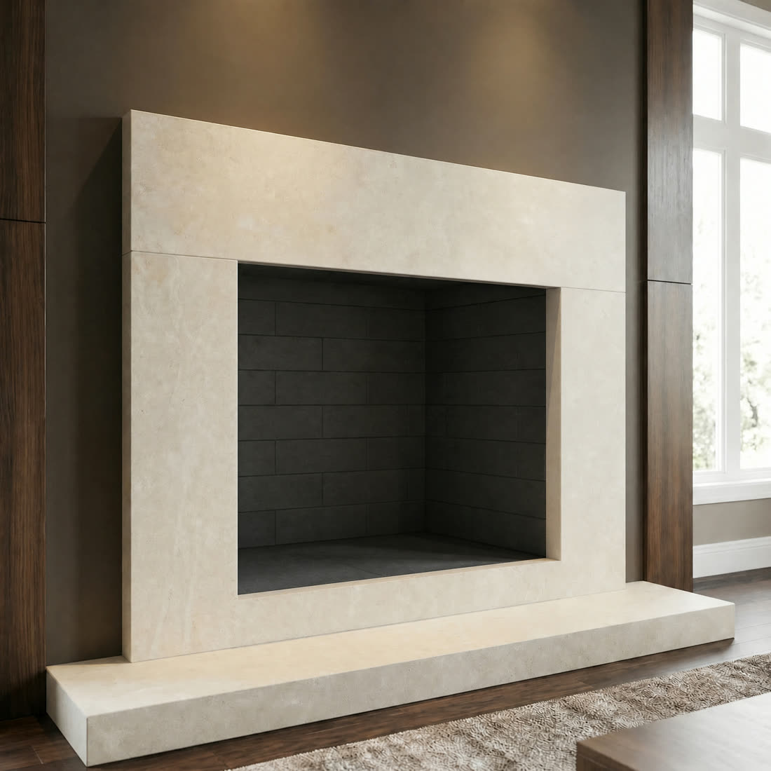 Open fireplace without doors — before